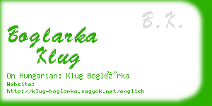 boglarka klug business card